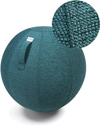 Ballon-siège Ergonomique VLUV LEIV - Housse Toile Jaune Moutarde, Anneau Anti-roulement, Max 120 Kg, Pour Bureau Et Maison